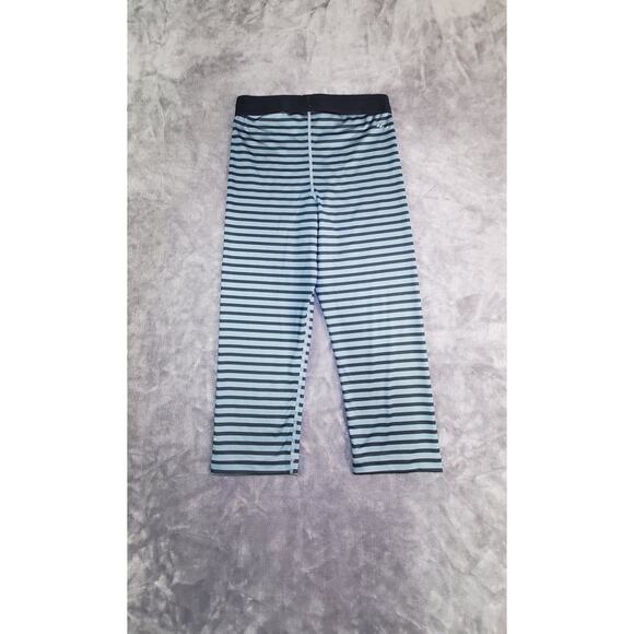Nike Pro Dri-Fit Women's Sz M Capri Leggings Gray Black Stiped Activewear C30-35 - Picture 7 of 8